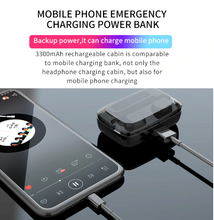 Load image into Gallery viewer, Wireless Earphones Bluetooth V5.0 TWS Wireless Bluetooth Headphones LED Display With 3300mAh Power Bank Headsets With Microphone